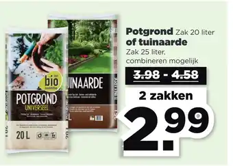 PLUS Potgrond of tuinaarde aanbieding