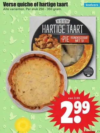 Dirk Verse quiche of hartige taart 250-350g aanbieding