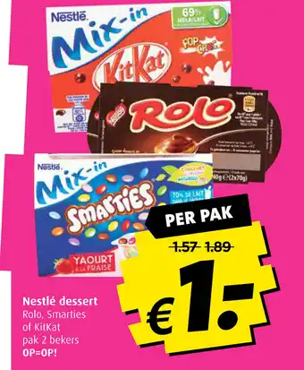 Boni Nestle dessert aanbieding