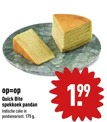 ALDI Quick Bite spekkoek pandan aanbieding