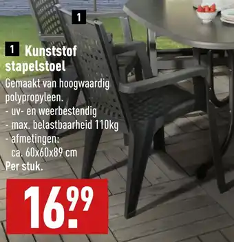 ALDI Kunststof stapelstoel aanbieding