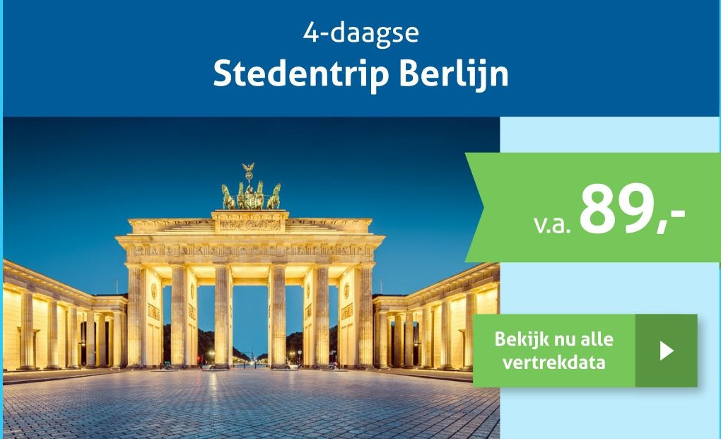 4daagse Stedentrip Berlijn aanbieding bij Bolderman