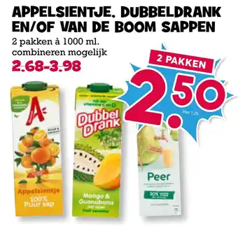 Boon`s Markt Appelsientje, Dubbeldrank En/Of Van De Boom Sappen aanbieding