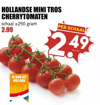 MCD Supermarkt HOLLANDSE MINI TROS CHERRYTOMATEN aanbieding