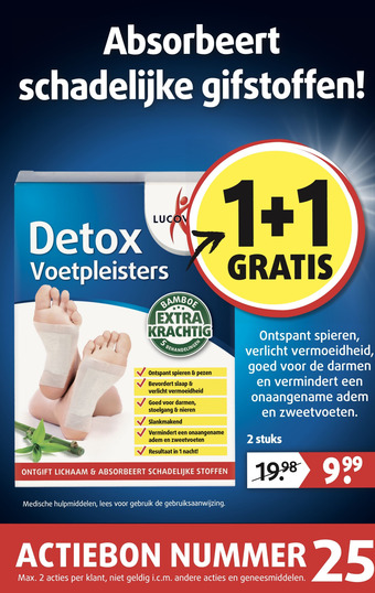 Lucovitaal Detox Voetpleisters aanbieding