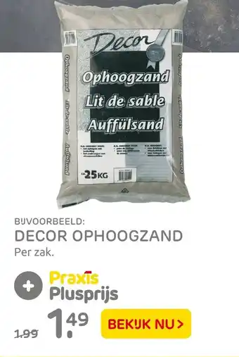 Praxis Decor Ophoogzand 25 kg aanbieding