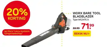 Praxis Worx Bare Tool Bladblazer aanbieding