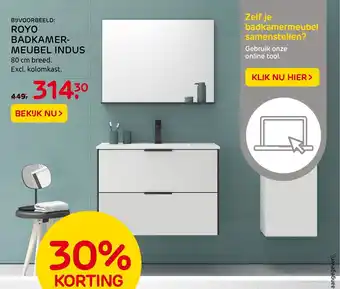 Praxis Royo Badkamer- Meubel Indus 80 cm aanbieding