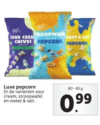 Lidl Luxe popcorn aanbieding