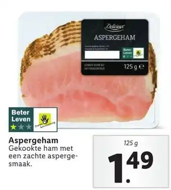 Lidl Aspergeham aanbieding