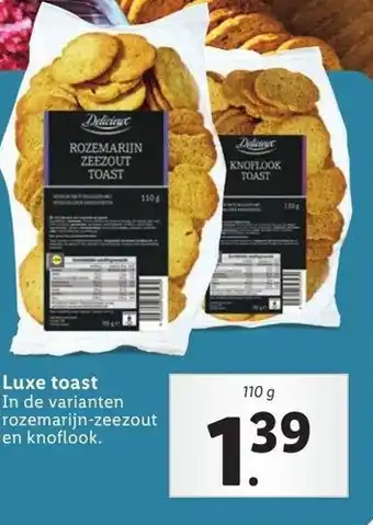 Lidl Luxe toast aanbieding