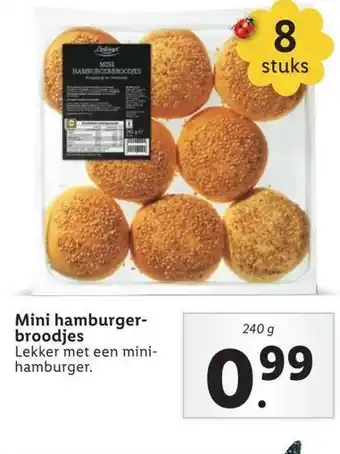 Lidl Mini hamburgerbroodjes aanbieding