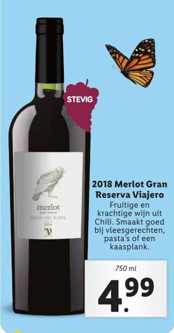 Lidl 2018 Merlot Gran Reserva Viajero aanbieding