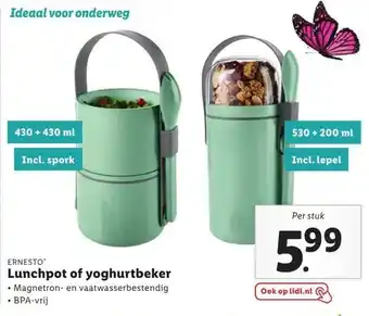 Lidl Lunchpot of yoghurtbeker aanbieding