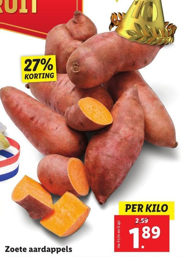 Zoete aardappels aanbieding bij Lidl
