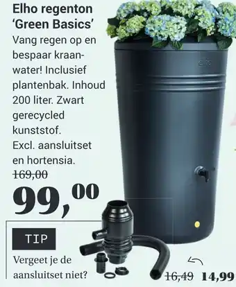 Tuincentrum Osdorp Elho regenton 'Green Basics' aanbieding