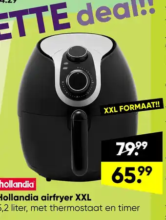 Big Bazar Hollandia airfryer Xxl 5,2 liter aanbieding