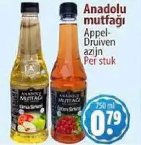 Sahan Supermarkten Anadolu Mutfaği Appel-Druiven Azijn 750ml aanbieding