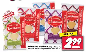 Nettorama Uniekaas Plakken 325/250gr. aanbieding