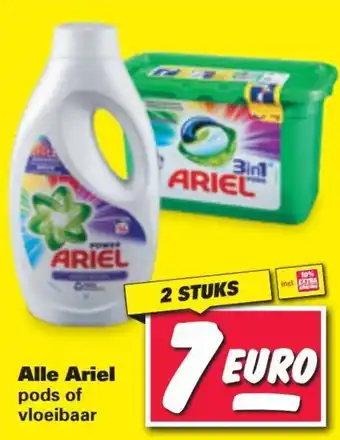 Nettorama Ariel pods of vloeibaar aanbieding