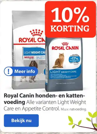 Boerenbond Royal Canin honden- en katten- voeding aanbieding