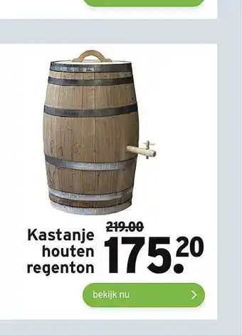 GAMMA Kastanje Houten Regenton aanbieding