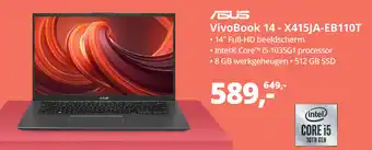 Paradigit Asus VivoBook 14 - X415JA-EB110T aanbieding