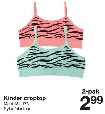 Zeeman Kinder croptop maat 134-176 2-pak aanbieding