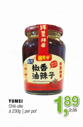 Amazing Oriëntal YUMEI Chili-olie 230g aanbieding