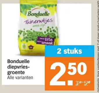 Albert Heijn Bonduelle diepvries-groente 2 stuks aanbieding