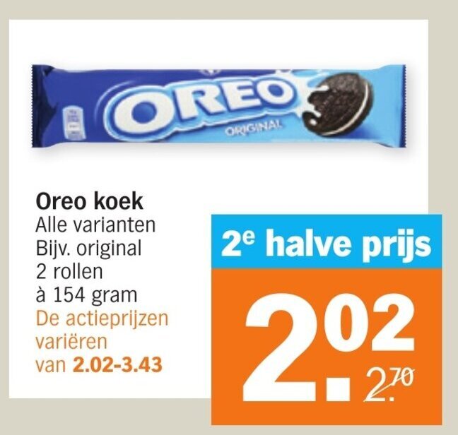 Oreo Koek 154 Gram Aanbieding Bij Albert Heijn