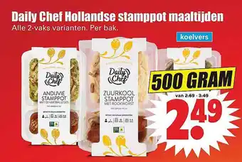 Dirk Daily Chef Hollandse stamppot maaltijden aanbieding