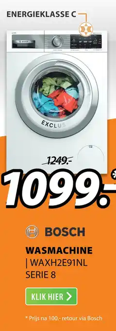 Expert Bosh Wasmachine WAXH2E91NL SERIE 8 aanbieding