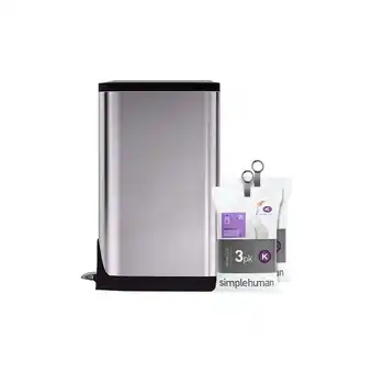 Coolblue Simplehuman Butterfly Recycler 30 Liter + Vuilniszakken (120 stuks) aanbieding