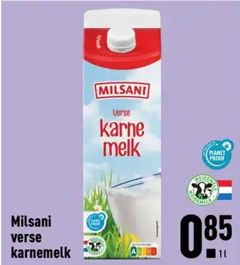 ALDI Milsani verse karnemelk 1L aanbieding