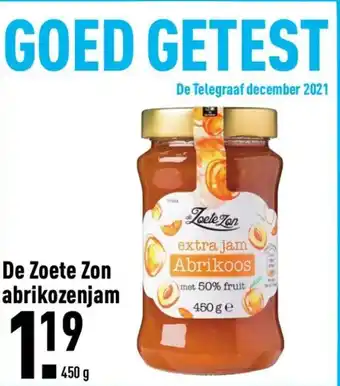 ALDI De zoete zon abrikozenjam 450g aanbieding