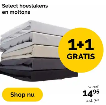 Beter Bed Select hoeslakens en moltons aanbieding