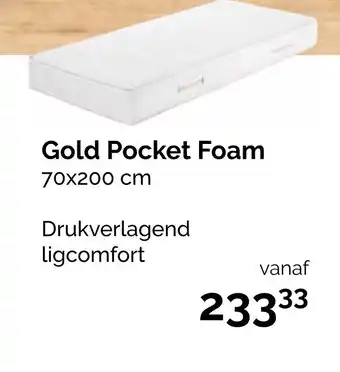 Beter Bed Gold Pocket Foam 70x200cm aanbieding