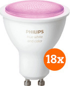 Coolblue Philips Hue White and Color GU10 18-pack aanbieding