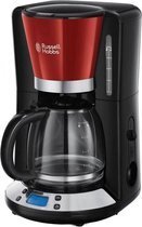 Bol.com Russell hobbs 24031-56 Colours Plus+ Koffiezetapparaat met glazen kan - Rood aanbieding