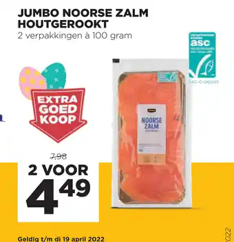 Jumbo Noorse zalm houtgerookt 100g aanbieding