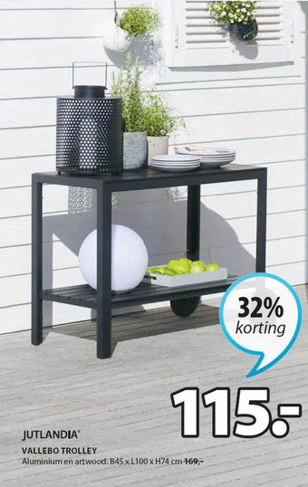 Jysk VALLEBO TROLLEY aanbieding