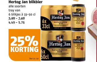 Poiesz Hertog Jan blikbier aanbieding