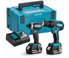 Toolnation Makita DLX2131TJ - DHP482 Accuklopboormachine + DTD152 Accu Slagschroevendraaier 18 Vol... aanbieding