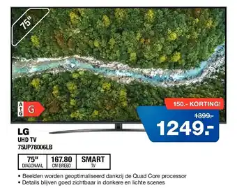 Electroworld LG UHD TV | 75UP78006LB aanbieding