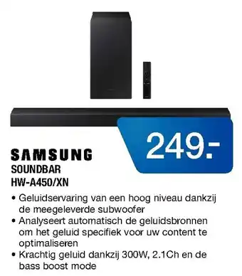 Electroworld SAMSUNG Soundbar | HW-A450/XN aanbieding