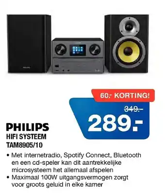 Electroworld Philips HIfI sYSTEEM | TAM8905/10 aanbieding