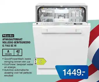 Electroworld Miele Afwasautomaat Volledig Geїntegreerd G 7162 SC VI aanbieding