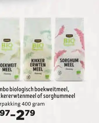 Jumbo Jumbo biologisch boekweitmeel, kikkererwtenmeel of sorghummeel aanbieding