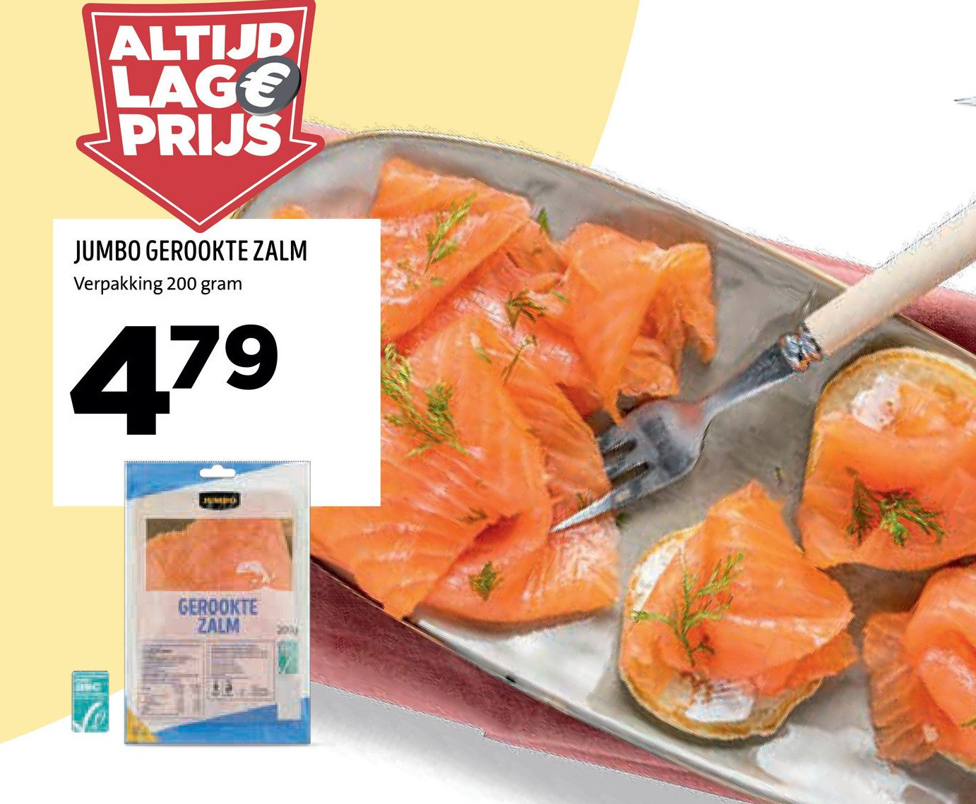JUMBO GEROOKTE ZALM aanbieding bij Jumbo